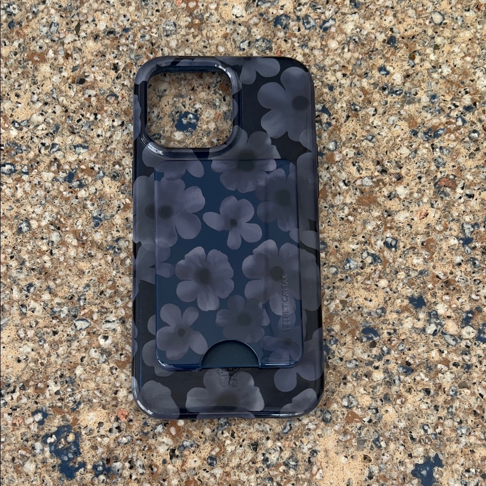 Velvet Caviar Black Floral Mag Phone Case Phone 14 ProMax